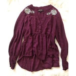 Blue rose blouse